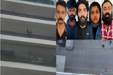 புத்தாண்டு போதை பார்ட்டியில் புகுந்த போலீஸ் - தப்பிக்க நினைத்து 8வது மாடியில் இருந்து குதித்த நபர்.