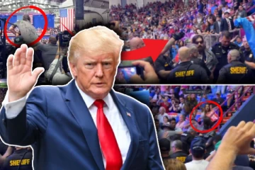 டொனால்ட் ட்ரம்ப் பிரசார மேடையில் மர்ம நபரால் பரபரப்பு