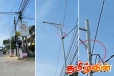 யாழில் ஆபத்தான நிலையில் வீதி மின் விளக்கு கம்பம்