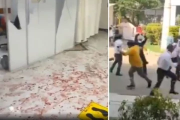 மருத்துவமனை முழுவதும் கொட்டி கிடக்கும் ரத்தம்.. மருத்துவர்கள், நர்ஸ்கள் மீது கொலைவெறி தாக்குதல்: வெளியான வீடியோ