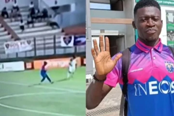 21 හැවිරිදි පාපන්දු ක්‍රීඩකයා අවාසනාවන්ත ලෙස පිටියේදීම මියයයි - (VIDEO)