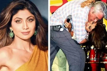 மேடையில் நடிகைக்கு முத்தம் கொடுத்த நடிகர்! தப்பித்த ஷில்பா செட்டி...