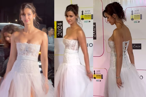 விருது விழாவுக்கு அப்படி ஒரு உடையில் வந்த திஷா பாட்னி.. வீடியோ படுவைரல் | Disha Patani Too Hot Dress At Young Fashion Awards