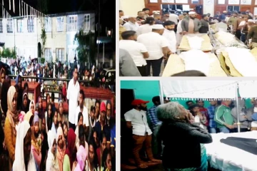 நுவரெலியா விபத்தில் உயிரிழந்தவர்களின் இறுதி கிரியையில் திரண்ட மக்கள் கூட்டம் (படங்கள்)