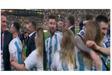 மெஸ்ஸியை மைதானத்தில் ஓடி வந்து கட்டியணைத்து கதறி அழுத தாய் - நெகிழ்ச்சி வீடியோ வைரல்...!