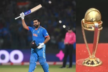 ரோகித் சர்மாவுக்காக உருவாக்கப்பட்ட தங்கத்திலான குட்டி உலகக்கோப்பை!