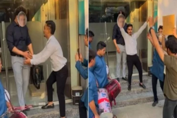 வேலையை விட்ட நபர்; அலுவலகத்திற்கு வெளியே குத்தாட்டம் - கடுப்பான மேலாளர்!