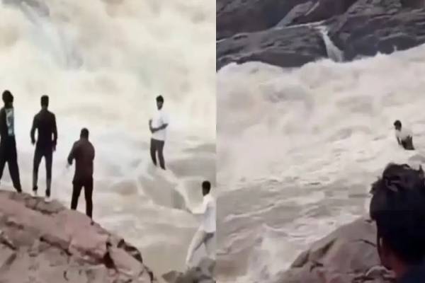 Viral video: ரீல்ஸ் எடுக்க சென்ற யூடியூபருக்கு நேர்ந்த கதி.. அருவியில் அடித்து செல்லப்படும் காட்சிகள் | Youtuber Washed Away Flood While Filming In Odisha