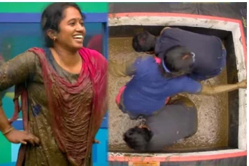 மாட்டு சாணத்தில் குளியல் போட்ட போட்டியாளர்கள்: தாமரையின் அசத்தலான ஆட்டம்