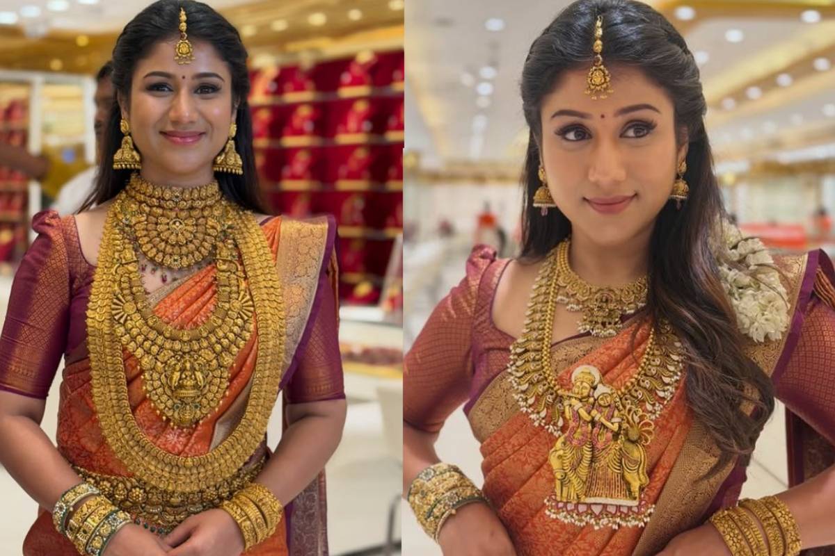 கழுத்து நிறைய நகை அணிந்து நடிகை ஆல்யா மானசா எடுத்த போட்டோஸ்... மயங்கிய ரசிகர்கள் | Actress Alya Manasa Latest Jewellery Photoshoot