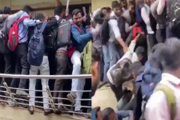 வேலைக்கு ஆட்கள் தேவை...திரண்டு வந்து ஆயிரம் பேர் போட்டி; பயங்கர தள்ளுமுள்ளு - viral video!