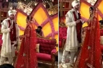 மாலை மாற்ற முன்பு மணப்பெண்ணிடம் முத்தம் கேட்ட மணமகன்! வெட்கத்தில் அரங்கேறிய சம்பவம்... வைரலாகும் காட்சி