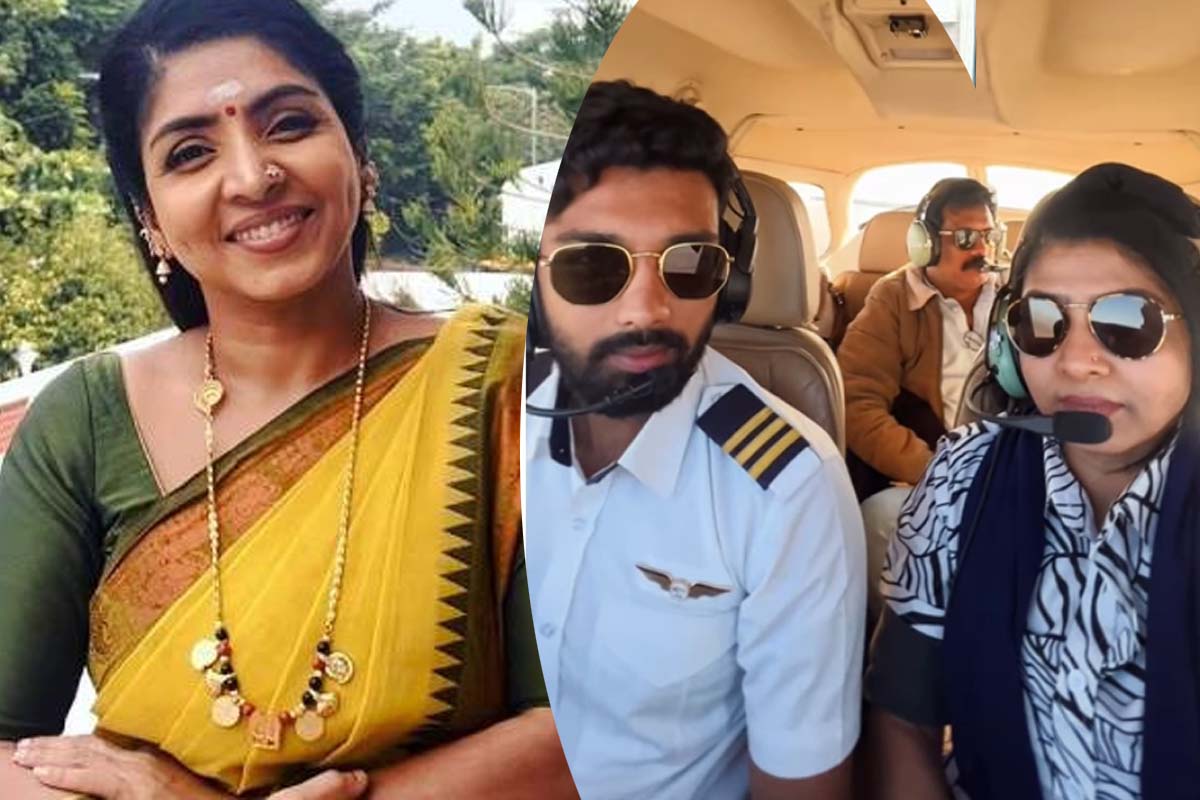 எதிர்நீச்சல் நடிகைக்கு மகன் கொடுத்த சர்ப்ரைஸ்... பைலட் மகனுடன் பறந்த பிரிதர்ஷினி | Ethirneechal Priyadarshini Flying With Pilot Son