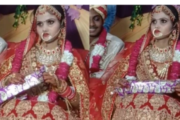 மகிழ்ச்சியாக இருந்த மணமகளுக்கு   ஃபிரண்ட்ஸ் கொடுத்த சர்ஃப்ரைஸ் கிஃப்ட்!  அடுத்த நொடியே  கோபமாக  தூக்கி வீசிய அதிர்ச்சி