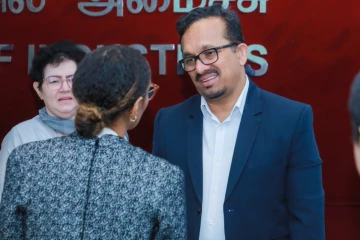 அமைச்சர் சுனில் ஹந்துனெத்தியுடன் சர்வதேச நாணய நிதியக் குழு சந்திப்பு