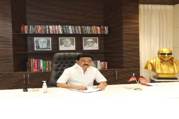 திமுக மாவட்ட செயலாளர்கள் கூட்டம் காணொளி வாயிலாக நடைபெற்றது | Stalin Dmk Victory Not Celebrate With Crackers