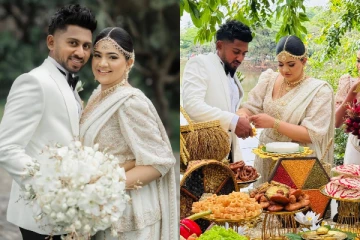 තවත් ක්‍රිකට් තරුවක් විවාහා වෙයි.. ආදරණීය දෙන්නගේ විවාහයේ සොදුරු දසුන්(PHOTOS)