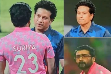 சச்சின் போட்ட பால் - பறக்கவிட்ட சூர்யா...இணையத்தை தெறிக்கவிடும் வீடியோ..!