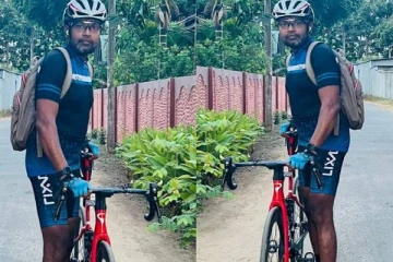 இலங்கையில் சைக்கிள் மரதன் போட்டியில் சாதிக்கத்துடிக்கும் நபர்! குவியும் வாழ்த்துக்கள்