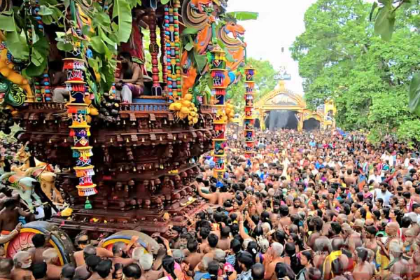 விண்ணதிர ஆரோகரா கோக்ஷம் முழங்க ....தேரில் பவனி வந்த செல்வச் சந்நிதி முருகன்! | Selva Sannithi Murugan Chariot