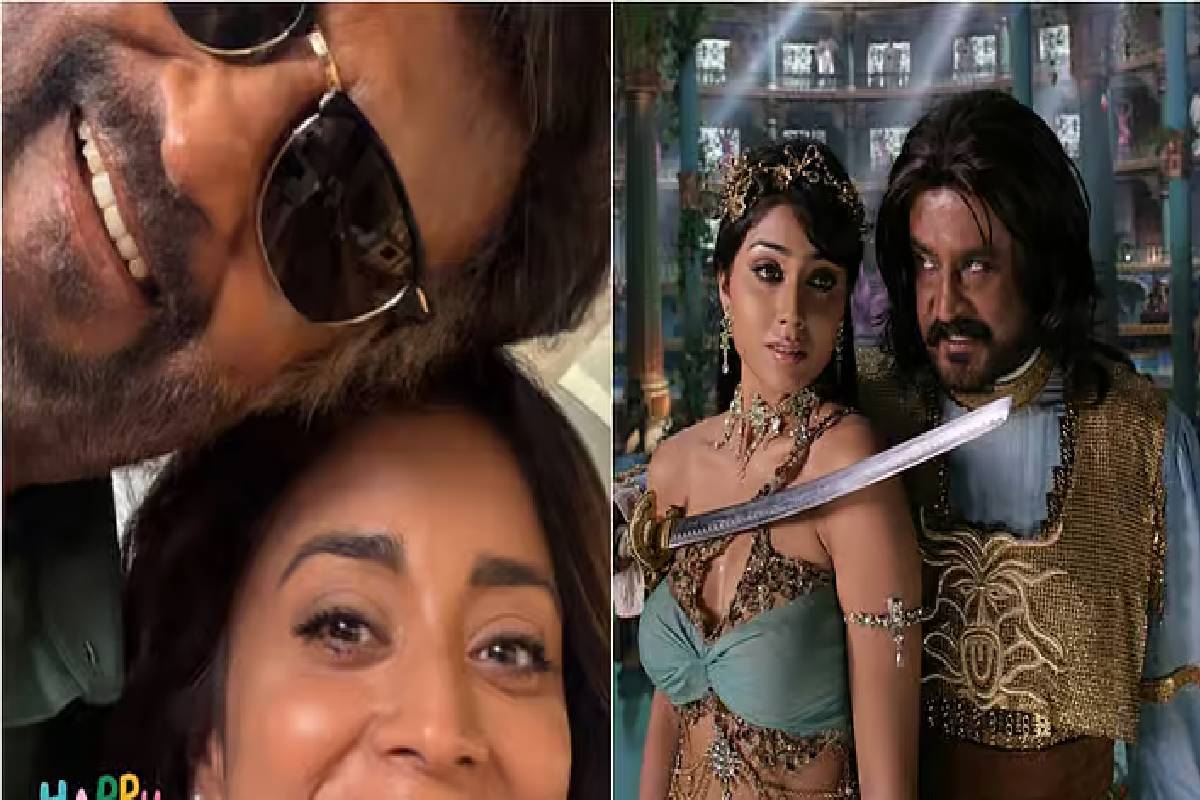 சிவாஜிக்குப் பிறகு ரஜினியுடன் ஸ்ரேயா... தர்மன் படத்தில் நடிக்கிறாரா? | Shriya With Rajinikanth In Dharman Shooting Photo சிவாஜிக்குப் பிறகு ரஜினியுடன் ஸ்ரேயா... தர்மன் படத்தில் நடிக்கிறாரா? | Shriya With Rajinikanth In Dharman Shooting Photo