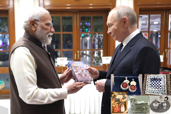 Modi gifts to Putin 2025, Assam tea gift to Russia, Kashmir saffron diplomacy, Srimad Bhagavad Gita Russian edition, India Russia cultural ties, Murshidabad silver tea set, Agra marble chess set, Modi Putin Delhi summit, India Russia friendship news, Indian heritage diplomacy Modi gifts to Putin 2025, Assam tea gift to Russia, Kashmir saffron diplomacy, Srimad Bhagavad Gita Russian edition, India Russia cultural ties, Murshidabad silver tea set, Agra marble chess set, Modi Putin Delhi summit, India Russia friendship news, Indian heritage diplomacy