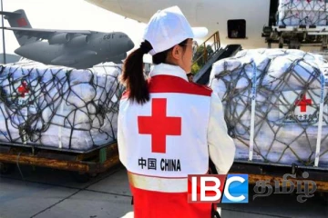 நிவாரணப்பொருட்களுடன் கட்டுநாயக்காவில் தரையிறங்கிய சீன விமானம்