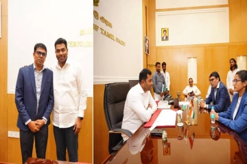 தமிழக அமைச்சர் ஆதவ் அர்ஜுனாவை நேரில் சந்தித்துப் பேசிய அர்ச்சுனா எம்.பி