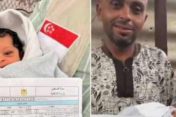 போர் காலத்தில் உதவி ;காஸாவில் பிறந்த பெண் குழந்தைக்கு 'சிங்கப்பூர்' என பெயரிட்ட தந்தை!