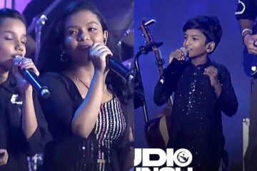 Thug Life!! ஆடியோ லான்சில் சரிகமப லிட்டில் சாம்ஸ் 4 திவினேஷ், ஸ்ரீமதி..அஞ்சு வண்ண பூவே..