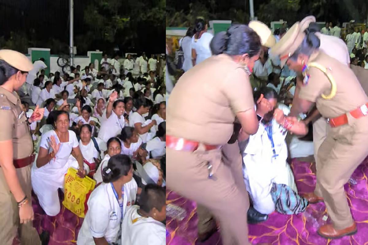 தாய்மாமன் தடியடி திட்டமா? செவிலியர்கள் கைதுக்கு உதயநிதி ஸ்டாலின் கண்டனம் | Udhayanidhi Slams Cm Vijay For Nurses Arrest