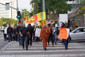 இலங்கை அரசாங்கத்திற்கு எதிராக அமெரிக்காவில் போராட்டம்!
