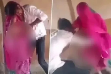 தகாத உறவு - கர்ப்பிணி மனைவியை ஆடையில்லாமல் தெருவில் இழுத்துச் சென்ற கணவன்!