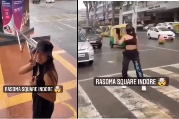 சாலையில் ஆடிய பெண்- கடைசியில் நடந்த விபரீதம்