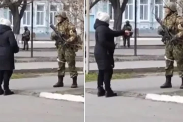 ‘’ யார் இடத்தில வந்து யார் சீன போடுறது ’’  : ரஷ்ய போர் வீரரிடம் தைரியமாக பேசிய உக்ரைன் பெண்