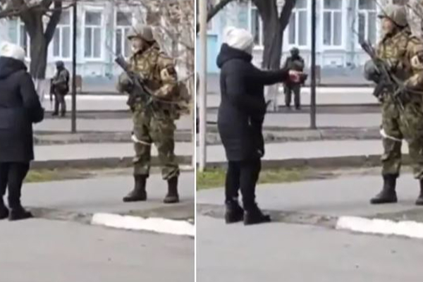 ‘’ யார் இடத்தில வந்து யார் சீன போடுறது ’’  : ரஷ்ய போர் வீரரிடம் தைரியமாக பேசிய உக்ரைன் பெண் - தமிழ்நாடு