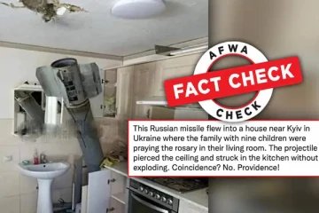 Fact Check: உக்ரைன் தலைநகரில் வீடு ஒன்றின் சமையலறைக்குள் ஏவுகணை விழுந்ததாக வெளியான செய்தி