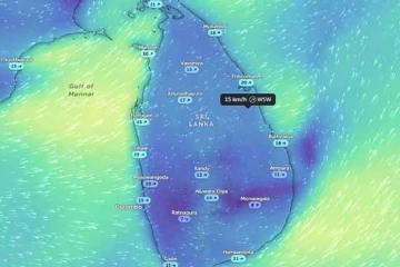 සුළු මොහොතකට පෙර නිවේදනයක් - හෙට ප්‍රදේශ කිහිපයකටම වැසි හෝ ගිගුරුම් සහිත වැසි