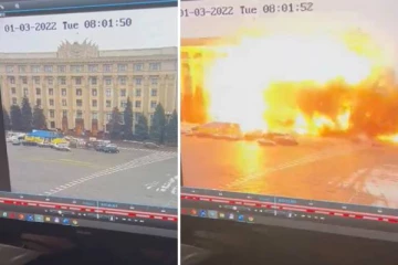 மயிரிழையில் ரஷ்ய ஏவுகணை தாக்குதலிருந்து தப்பிய கார்கிவ் அரசாங்க தலைமையகம்! சிசிடிவி பதிவான பரபரப்பு காட்சி