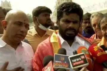 திருப்பதிக்கு தனியாக நடந்தே சென்ற அண்ணாமலை : இதுதான் வேண்டுதலாம்