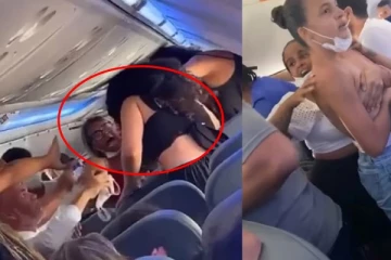 விமானத்தில் அடித்துக் கொண்ட பெண் பயணிகள்: பின்னணியில் உள்ள காரணம்! வீடியோ