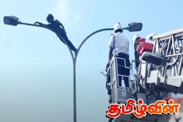 கொழும்பில் மின்கம்பத்தில் ஏறிய நபர்! இறங்க வைப்பதில் கடும் சிரமப்பட்ட பொலிசார்