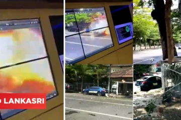 தேவாலயத்திற்கு வெளியே நடத்தப்பட்ட தற்கொலை தாக்குதலின் சிசிடிவி காட்சி வெளியானது! உடல் பாகங்கள் சிதறி கிடப்பதாக தகவல்