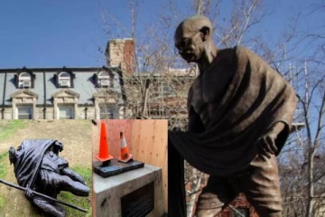 அமெரிக்காவில் காந்தி சிலைக்கு நேர்ந்த நிலை! கண்டனத்தை வெளியிட்ட இந்தியா