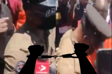 ஆர்ப்பாட்டத்துக்கு ஆதரவு வழங்கிய காவல் அதிகாரி கைது!