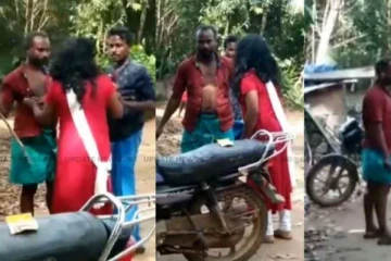 நண்பர்களை வீட்டிற்கு அழைத்து வந்து குடி, கும்மாளம்: தட்டிக் கேட்ட மனைவியை நண்பனோடு கணவன் சேர்ந்து தாக்கிய வீடியோ