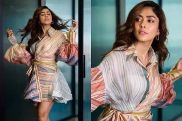 ஷார்ட் ஆடையணிந்து கலக்கல் போட்டோஷூட்!! நடிகை மிருணாள் தாகூரின் ரீசெண்ட் கிளிக்ஸ்..