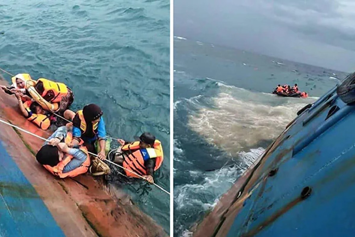 இந்தோனேசியாவில் நடுக்கடலில் கவிழ்ந்த பயணிகள் படகு: பலி எண்ணிக்கை 6 ஆக அதிகரிப்பு | Java Sea Passenger Vessel Capsizes 6 Dead