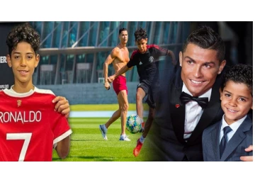 கால்பந்தில் தந்தைக்கே டஃப் கொடுக்கும் கிறிஸ்டியானோ ரொனால்டோவின் மகன்...!