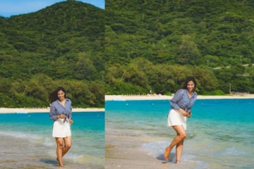 ஷர்ட் உடையில் கடற்கரையில் என்ஜாய் பண்ணும் நடிகை மீனாட்சி சவுத்ரி.. லேட்டஸ்ட்